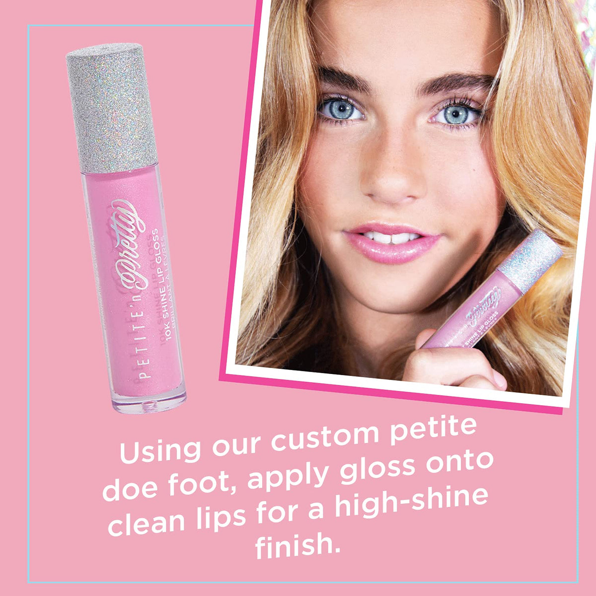 Petite 'N Pretty Gia Pink cotton candy flavor close-up.