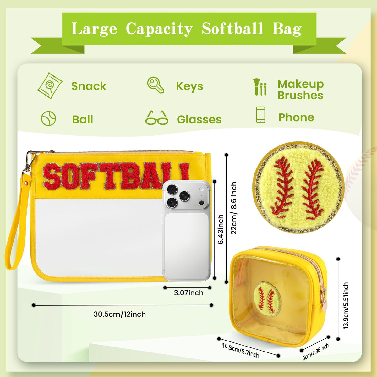 PEVART large tote in clear PVC for gear, cosmetics, and snacks.