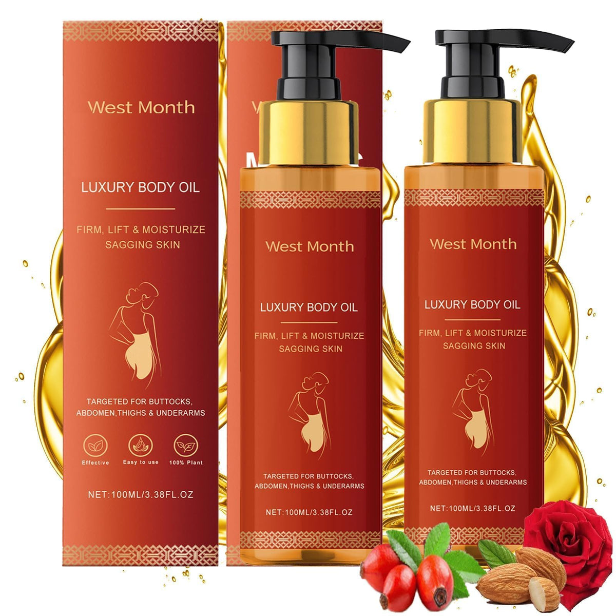 pewatul Body Firming Oil bottle demonstrates premium hydration for daily full-body care.