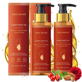 pewatul Body Firming Oil bottle demonstrates premium hydration for daily full-body care.