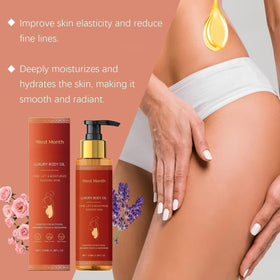pewatul Body Firming Oil silky-skin finish highlights hydration and softness.