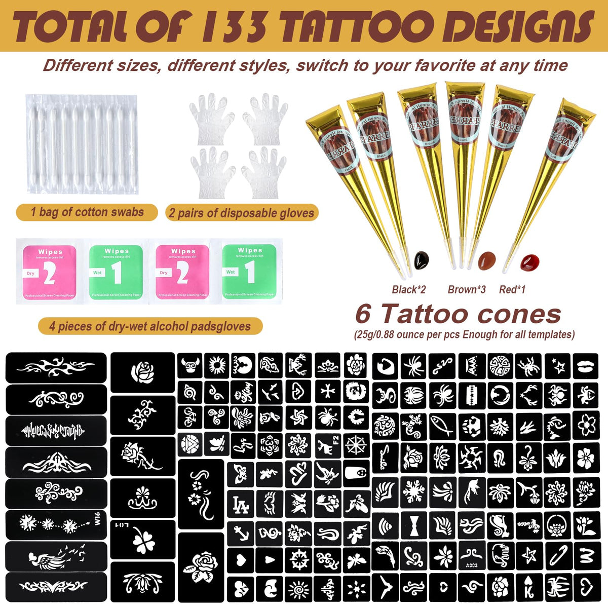 PFARRER tattoo templates 133 designs for creative, mess-free skin art.