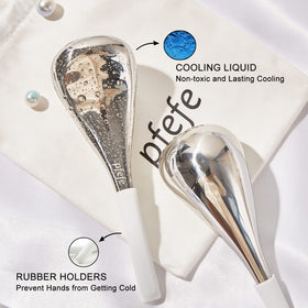 pfefe Cryo Sticks ergonomic grip shown for comfortable facial massage at home