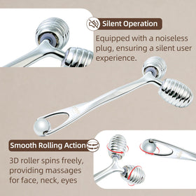 Pfefe facial roller with cooling-ready design for refreshing sessions.