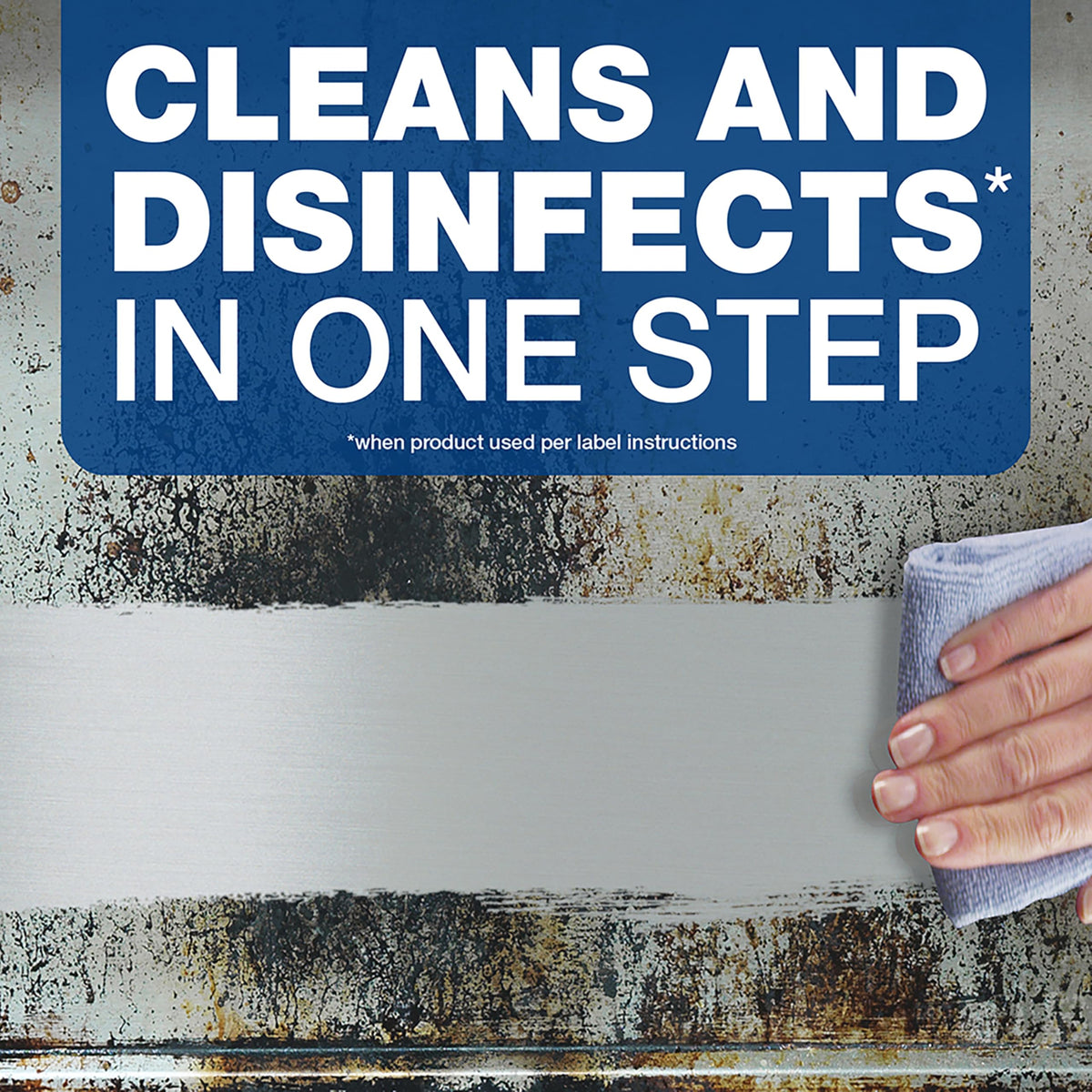 P&G Professional Spic and Span disinfectant label indicating usage instructions