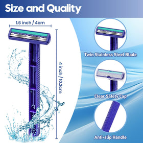 Phafaloop razor close-up shows lubricating strip for smooth shaving.