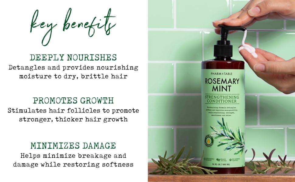 PHARM TO TABLE biotin-enriched ingredient closeup highlighting nourishing potential for hair.