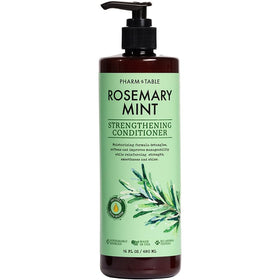 PHARM TO TABLE Rosemary & Mint conditioner bottle for invigorating scalp care.