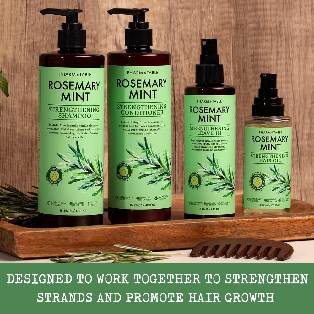 PHARM TO TABLE sustainable ingredients graphic highlights a clean formula.