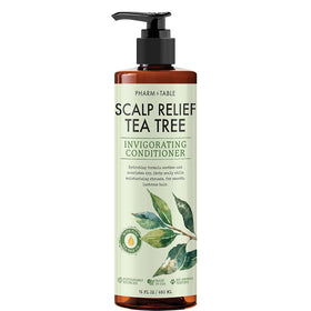 PHARM TO TABLE Tea Tree Conditioner bottle pour for easy application and scalp relief