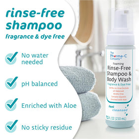 The Pharma-C Company CHG-compatible shampoo and body wash for safe use with disinfectants