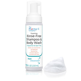 The Pharma-C Company foaming rinse-free shampoo with pump for easy one-step cleansing