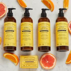 Pharmacopia Citrus Body Lotion aloe detail suggests soothing hydration