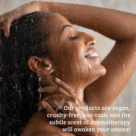 Pharmacopia Hotel Argan Oil Shampoo aloe vera slice visual highlighting soothing hydration