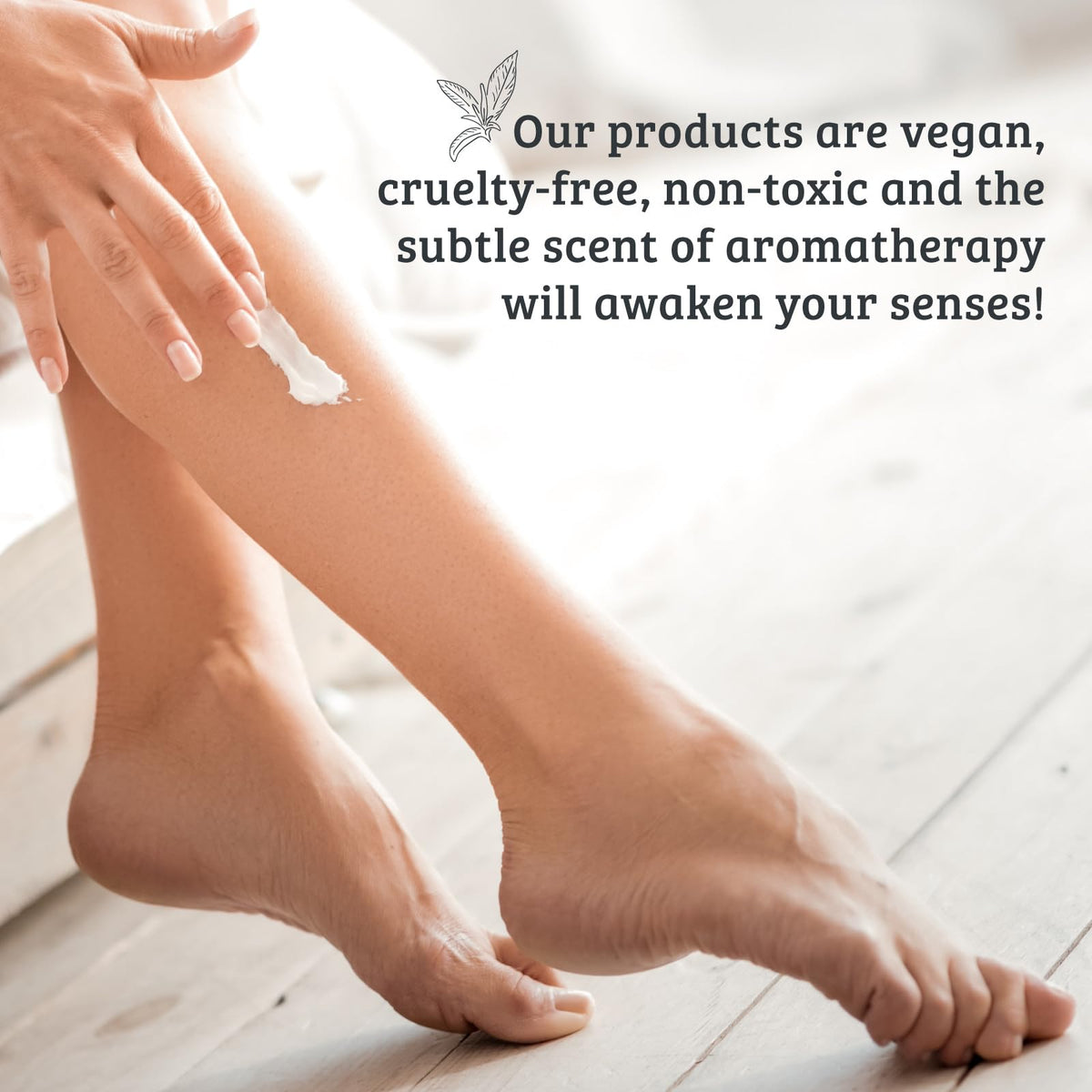 Product label highlights natural and organic ingredients for clean skincare.
