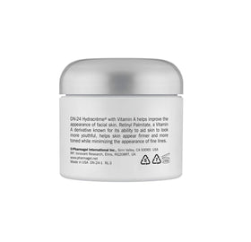 Pharmagel DN-24 Hydracrème back label highlighting vitamin blend for skin vitality.