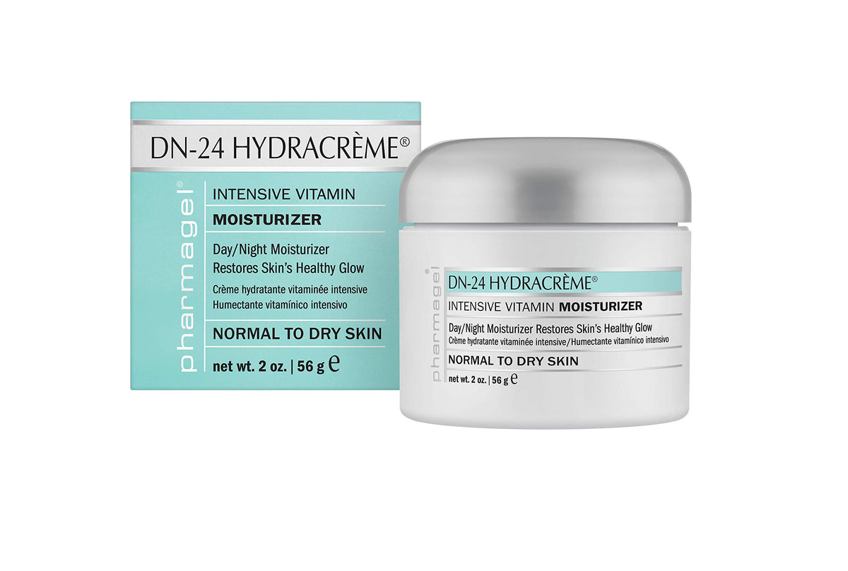 Pharmagel DN-24 Hydracrème bottle front for daily hydration and anti-aging support.