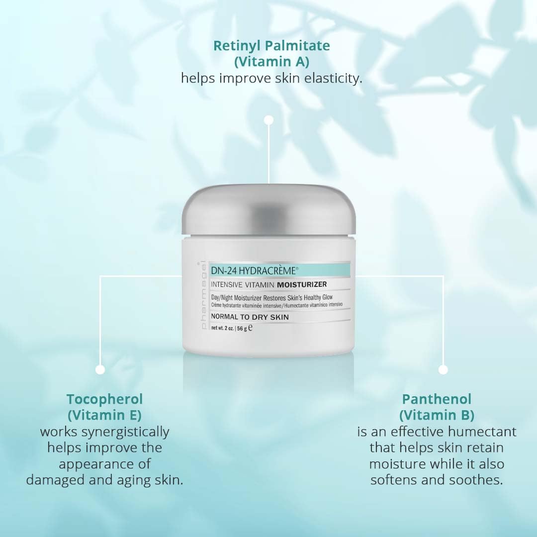 Pharmagel DN-24 Hydracrème jar close-up showing creamy texture for nourishment.