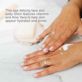 Pharmagel Firma Derm lotion application on body demonstrates deep hydration.