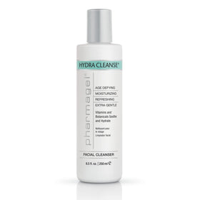 Pharmagel Hydra Cleanse bottle front view for daily cleansing.