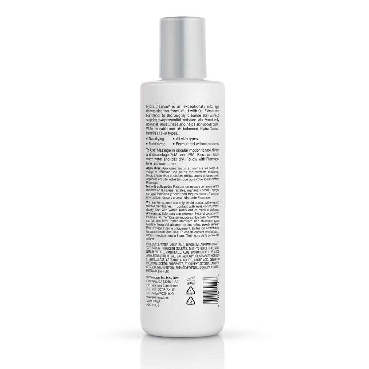 Pharmagel Hydra Cleanse pump-dispense for quick, easy daily use.
