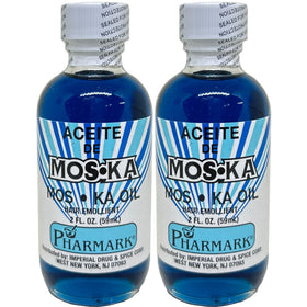 Pharmark Moska Oil 2 oz bottle close-up for precise, easy dosing during daily routines.