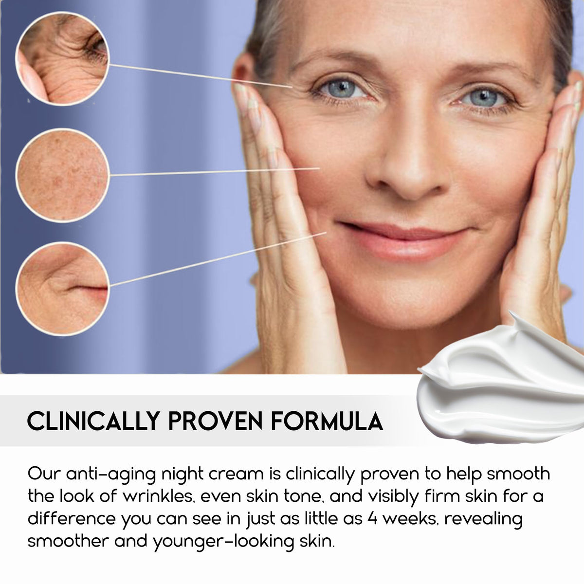 Pharmlitalia Clinically tested results image—visible firming and improved skin texture.