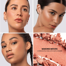 Phase Zero Powder Blusher butter-soft texture enables seamless blending.