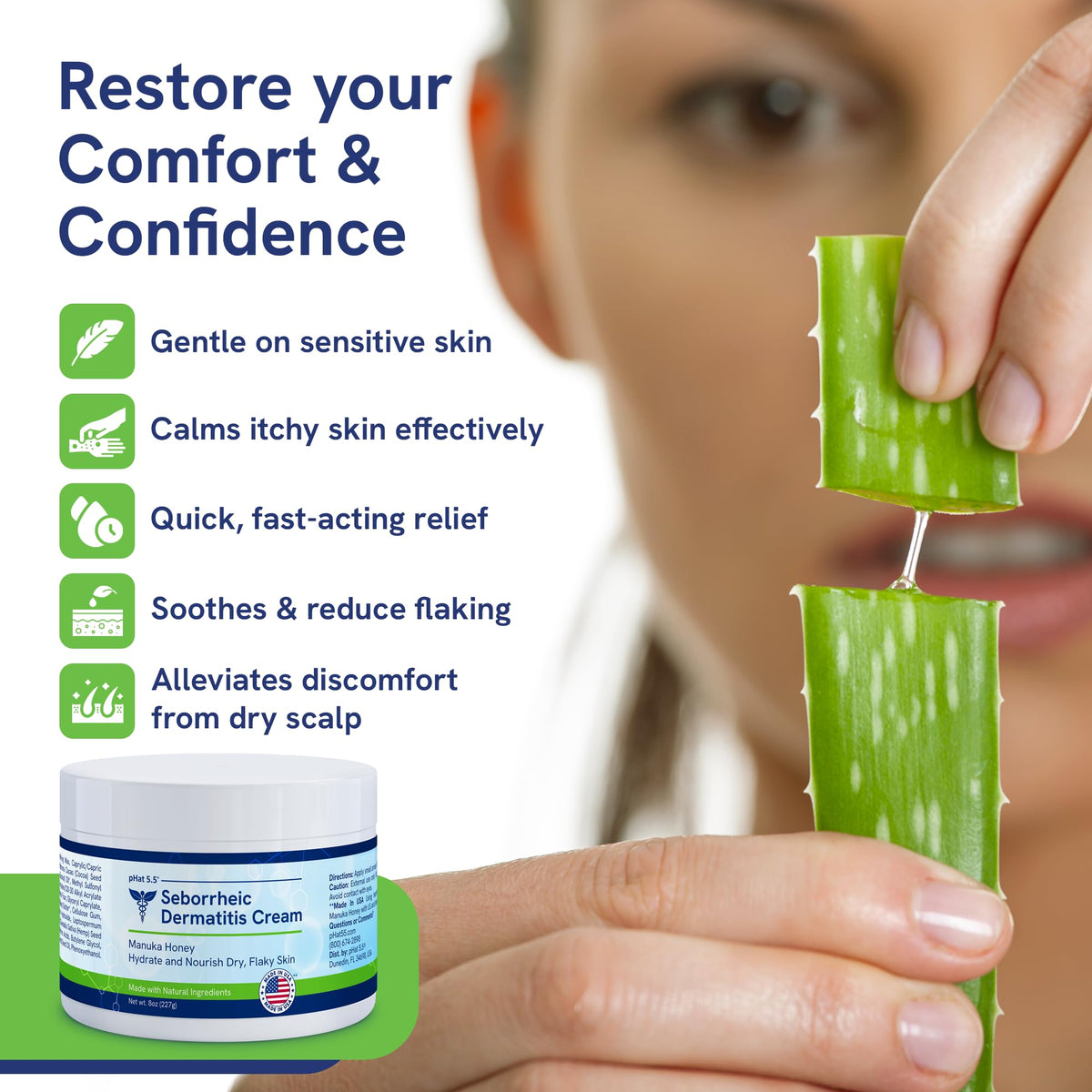 pHat 5.5 application on skin demonstrates quick-absorbing hydration