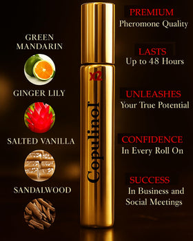 Pherolec Copulinol X2 fragrance notes: green mandarin and ginger lily.