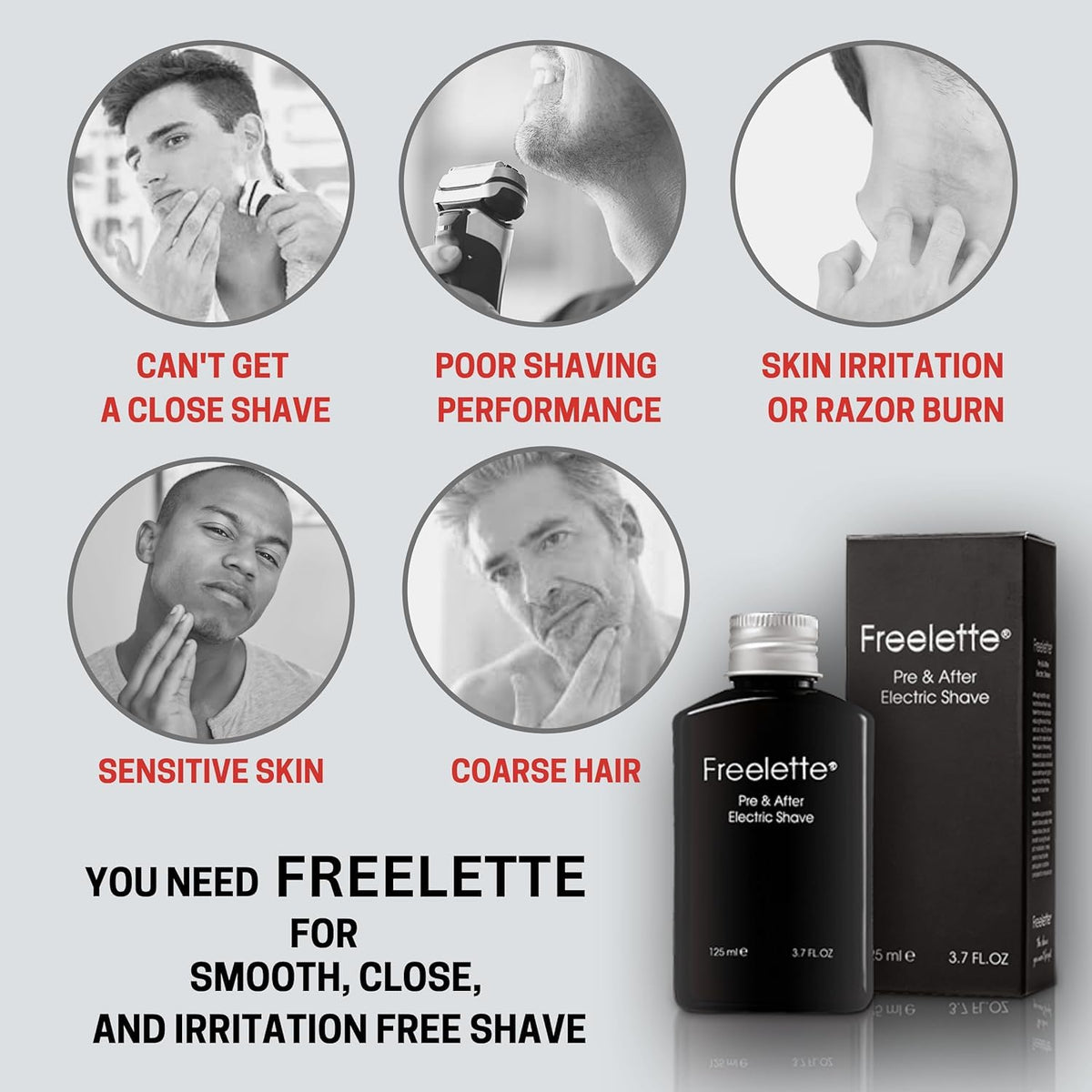 Pherolink Freelette menthol bergamot cooling helps refresh after shaving.