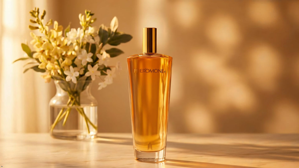 Pheromone Marilyn Miglin packaging box, premium presentation for discerning perfume lovers.