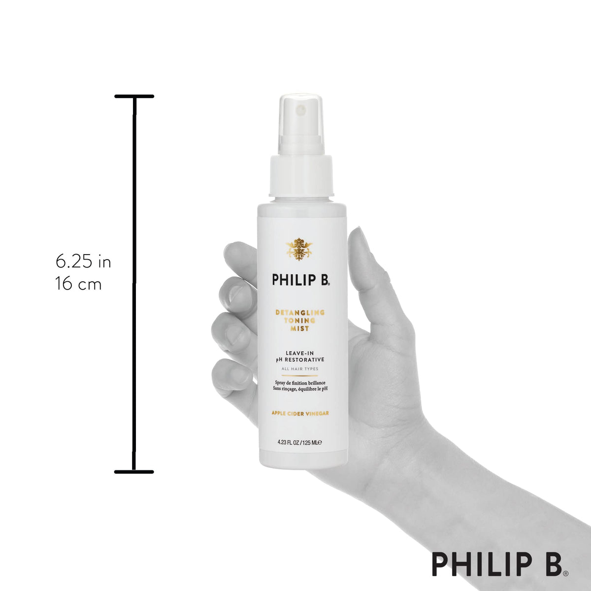 PHILIP B Detangling Toning Mist with Apple Cider Vinegar boosts manageability.
