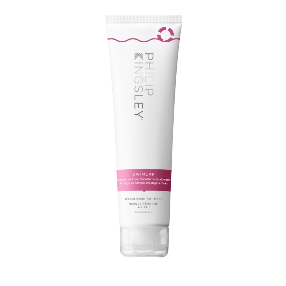 Philip Kingsley Swimcap bottle provides chlorine protection and color preservation for hair.