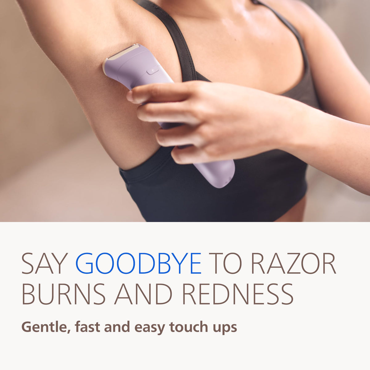 Philips Epilator Series 9000 bikini trimming comb shapes the look