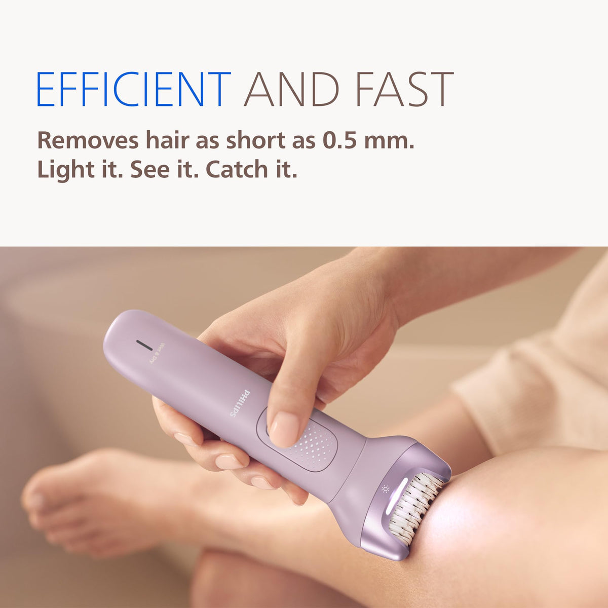 Philips Epilator Series 9000 ceramic tweezers remove hairs as short as 0.5 mm
