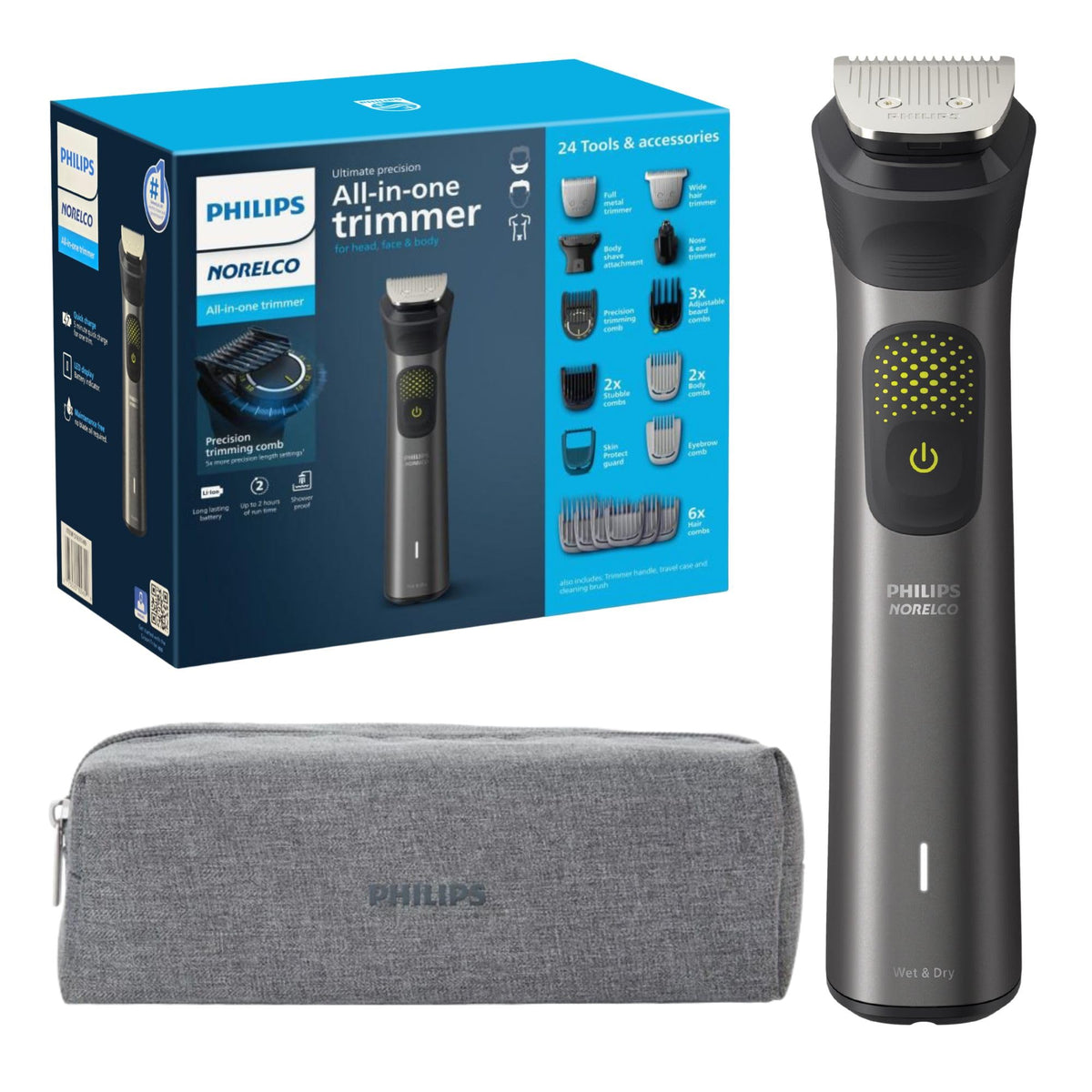 Philips Multigroom 9000 all-in-one kit for versatile home grooming