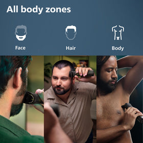 Philips Multigroom body shaver with skin protector for safe body grooming