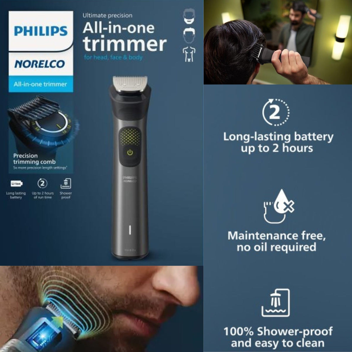 Philips Multigroom eyebrow comb for defined brows