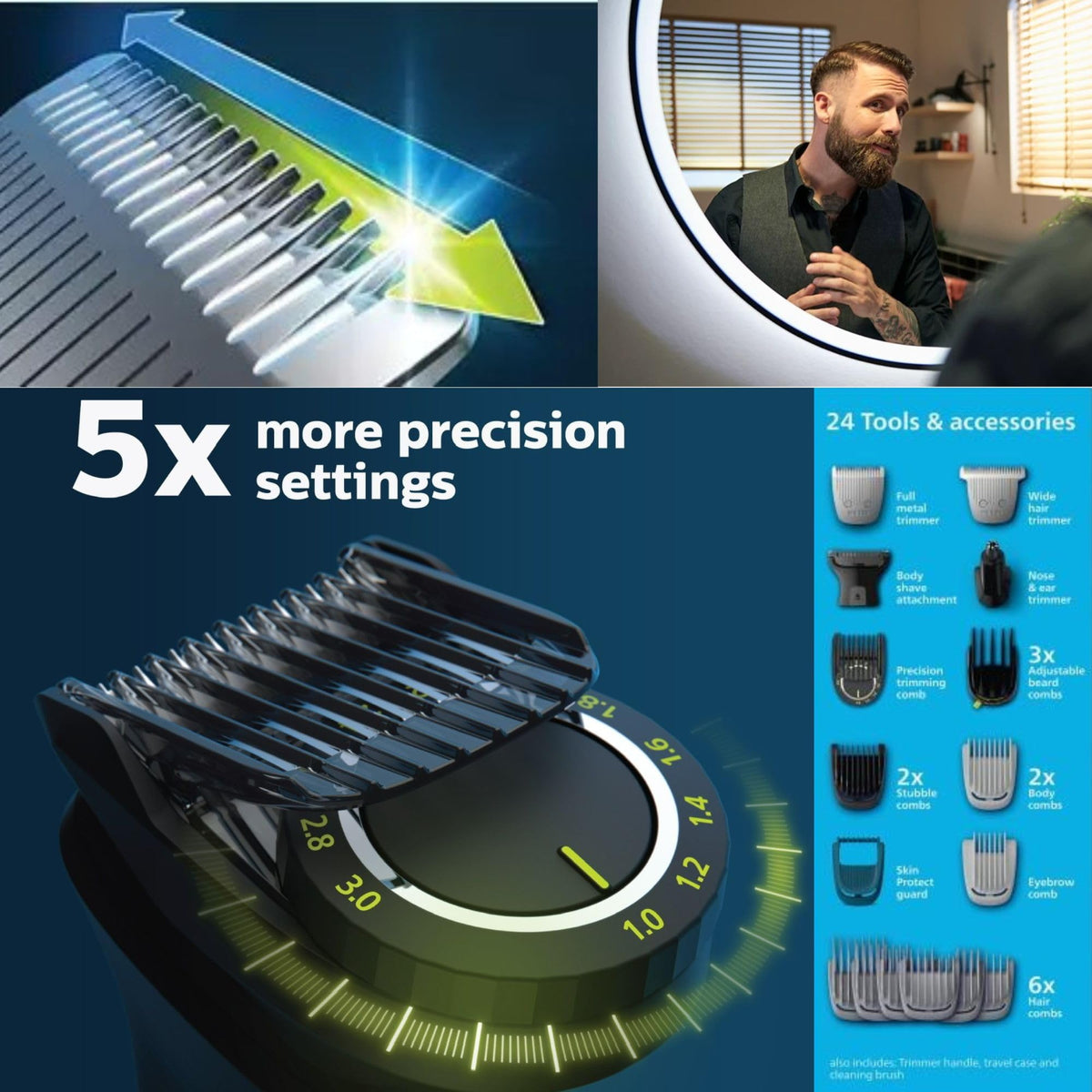 Philips Multigroom waterproof design for wet or dry use