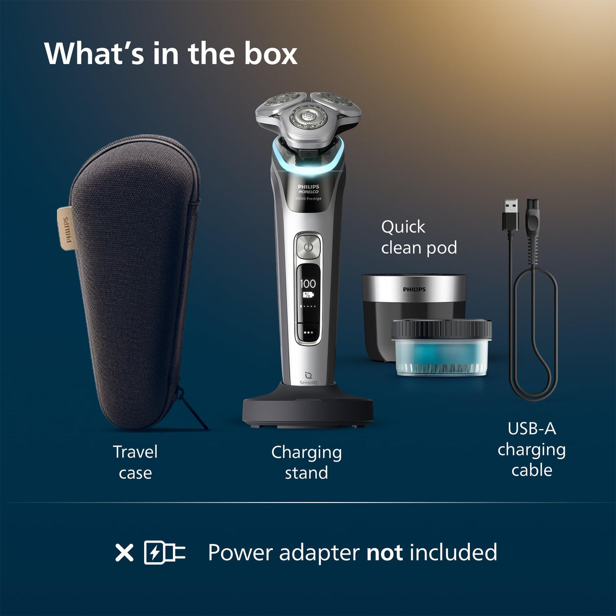 Philips Norelco i9000 Prestige Bluetooth app connectivity tracks performance.