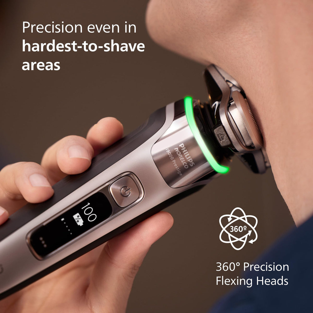 Philips Norelco i9000 Prestige Hydro SkinGlide coating for smoother glide.