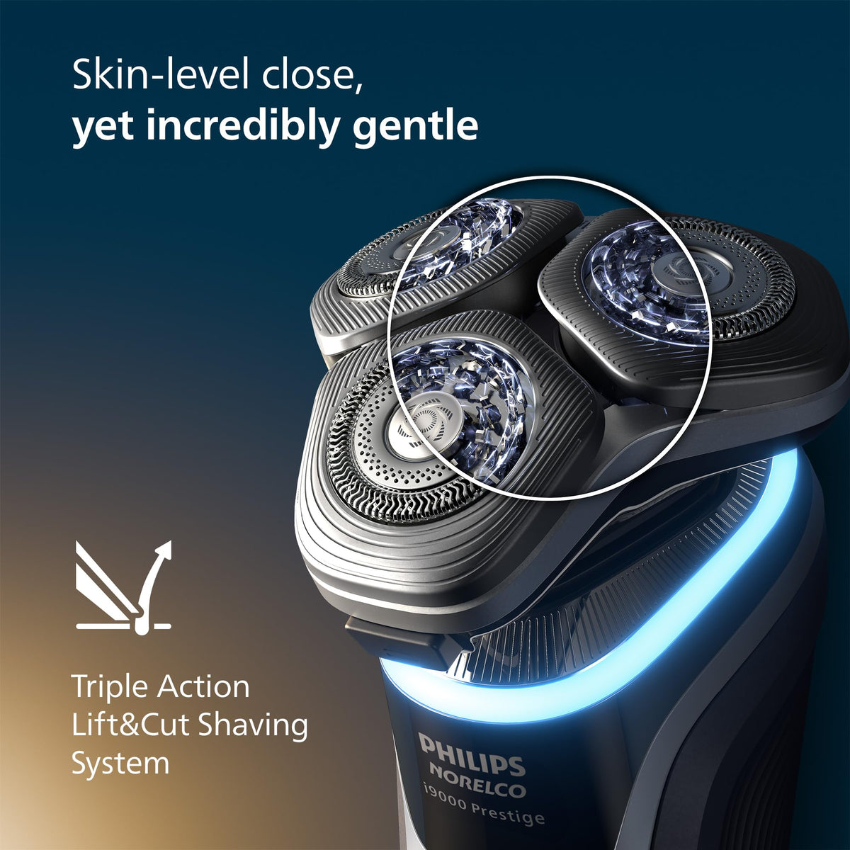 Philips Norelco i9000 Prestige NanoTech blades delivering smooth passes