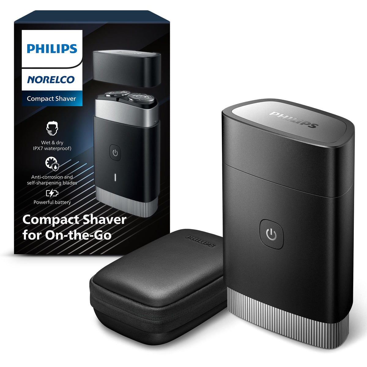 Philips Norelco PQ888/81 compact design for on-the-go shaving