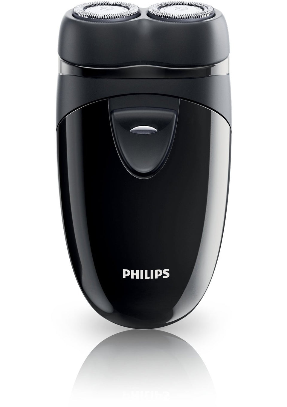 Philips Norelco travel shaver close-cut head for precise on-the-go grooming.