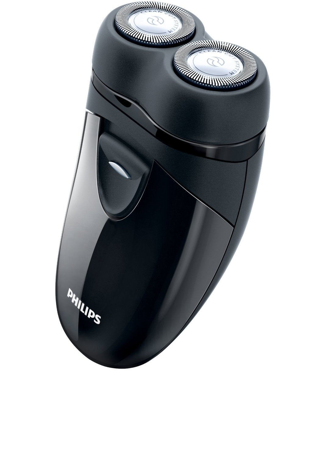 Lightweight, compact Philips Norelco travel shaver design for travel.