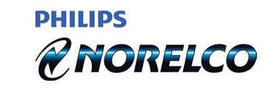 Packaging shows Philips Norelco travel shaver and included battery.