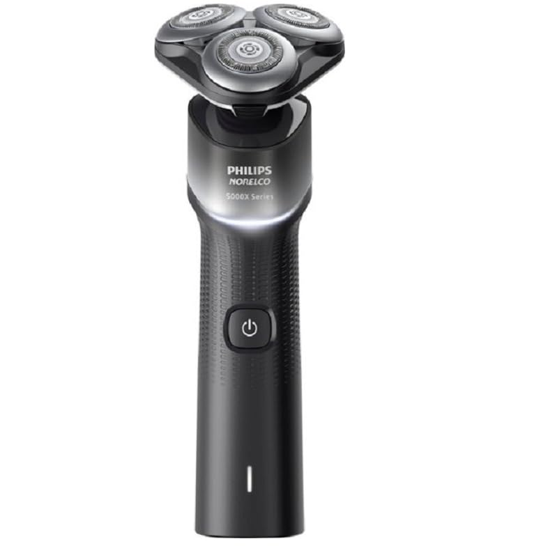 Philips Norelco X5004 360 flex heads contour to facial curves for a thorough shave