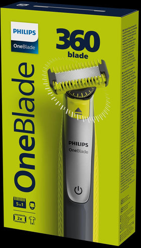 PHILIPS OneBlade 360 Face easy-grip handle enables controlled passes