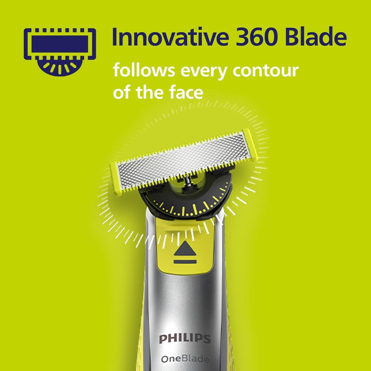 Philips OneBlade X2 blade packaging highlighting easy swap